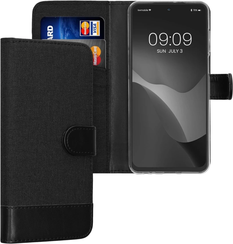 KWmobile Θήκη - Πορτοφόλι Motorola Moto G73 - Anthracite / Black (60833.73)