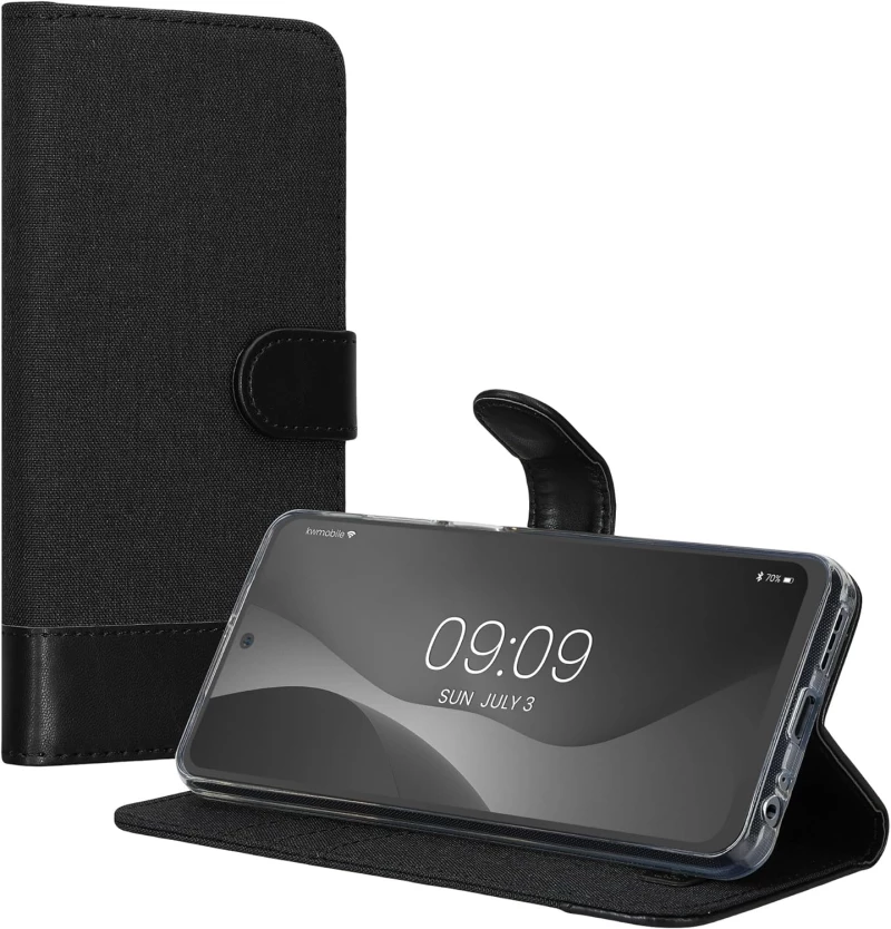 KWmobile Θήκη - Πορτοφόλι Motorola Moto G73 - Anthracite / Black (60833.73)