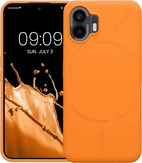 KWmobile Soft Flexible Rubber Cover - Θήκη Σιλικόνης Nothing Phone 2 - Fruity Orange (61746.150)
