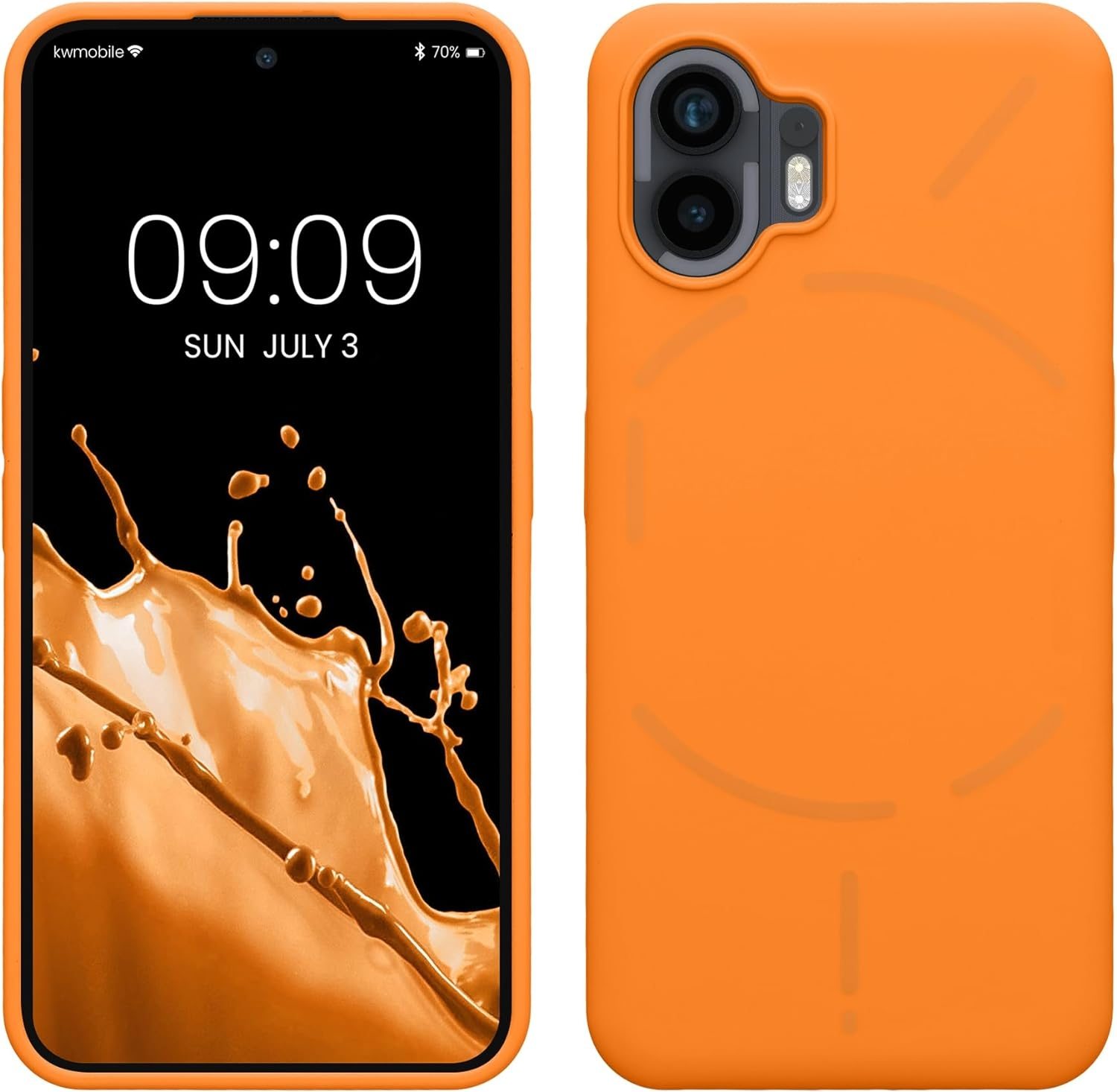KWmobile Soft Flexible Rubber Cover - Θήκη Σιλικόνης Nothing Phone 2 - Fruity Orange (61746.150)