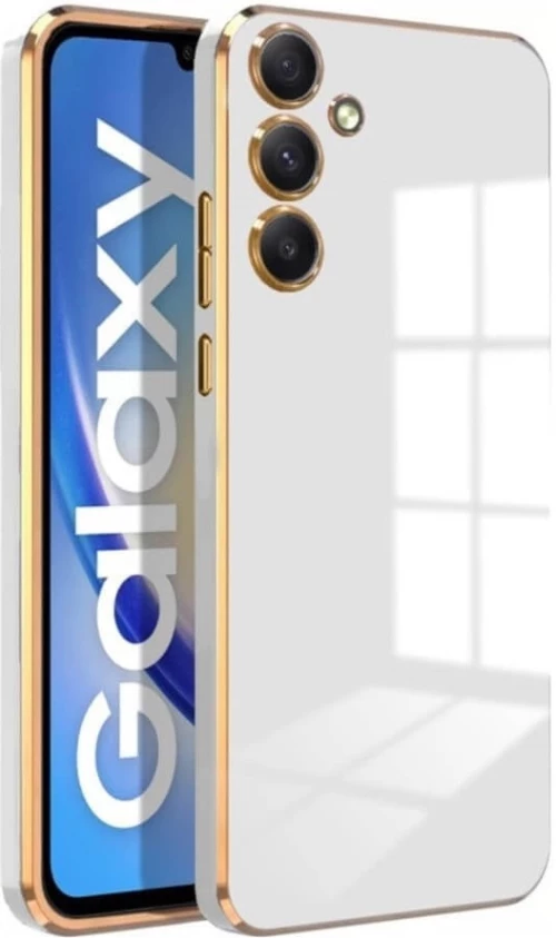 Θήκη Σιλικόνης - Samsung Galaxy S24 - Bodycell Gold Plated - White (5206015074189)