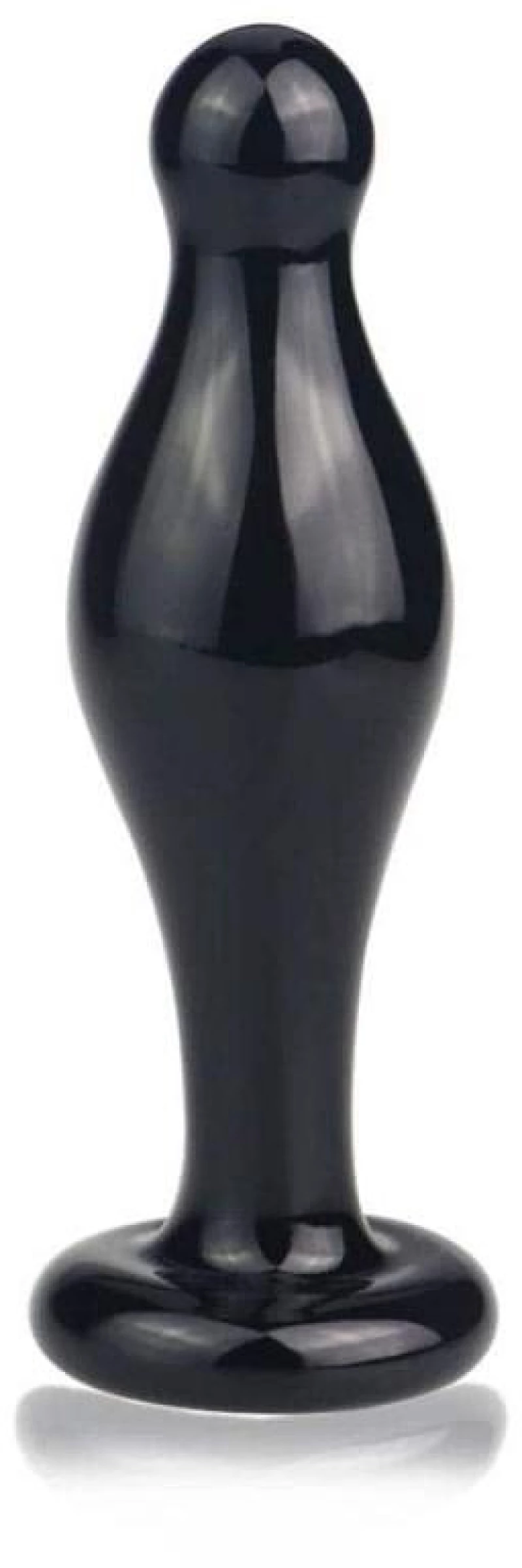 Γυάλινη Πρωκτική Σφήνα Lovetoy Glass Romance Μαύρη