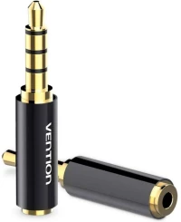 Vention 3.5mm Male to 2.5mm Female Audio Adapter Black Metal Type (Bfbb0) (Venbfbb0)