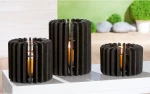 Κηροπήγιο ArteLibre Φυσικό/Διάφανο Ξύλο/Γυαλί 25cm