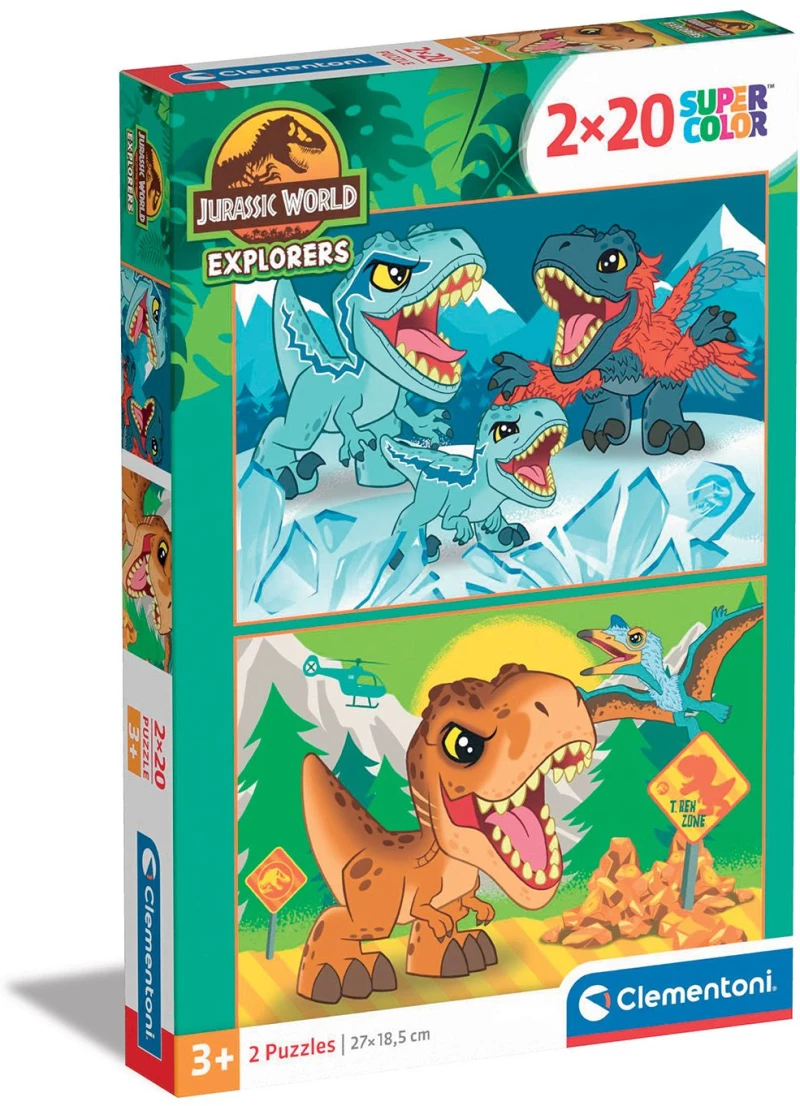 Clementoni Παιδικό Παζλ Super Color Jurrasic World 2x20 τμχ