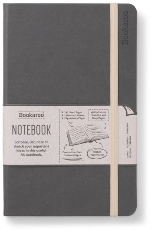Σημειωματάριο Ριγέ If Bookaroo A5 - Charcoal 43233