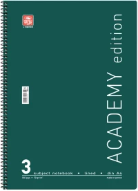 Τετράδιο Σπιράλ 3 Θεμ. Academy Α4 4533Α Πράσινο
