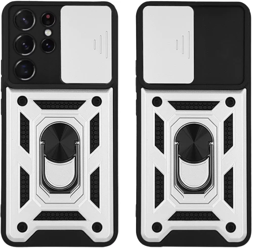 Θήκη Ring Armor CamPro Sonique για Samsung Galaxy S21 Ultra Ασημί - Sonique - Ασημί - Galaxy S21 Ultra - Θήκες Πλάτης