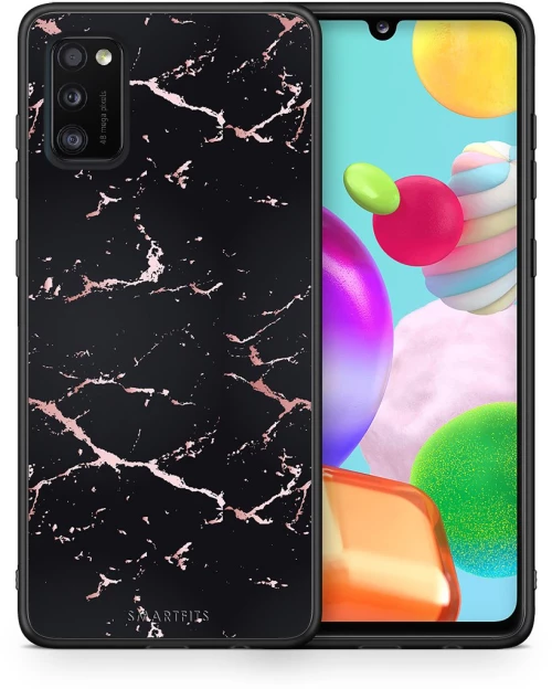 Marble Black Rosegold - Samsung Galaxy A41 case