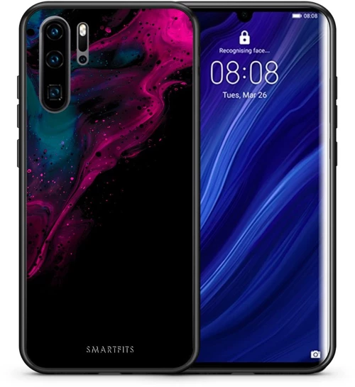 Watercolor Pink Black - Huawei P30 Pro case
