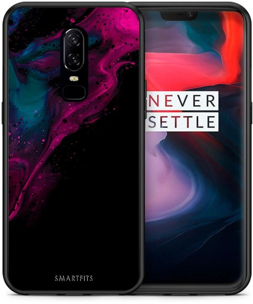 Watercolor Pink Black - OnePlus 6 case