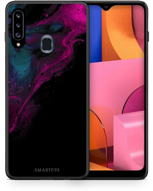 Watercolor Pink Black - Samsung Galaxy A20s case