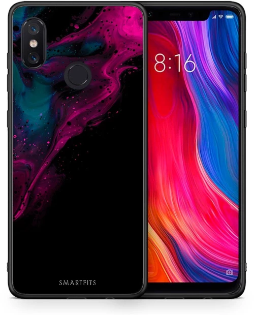 Watercolor Pink Black - Xiaomi Mi 8 case