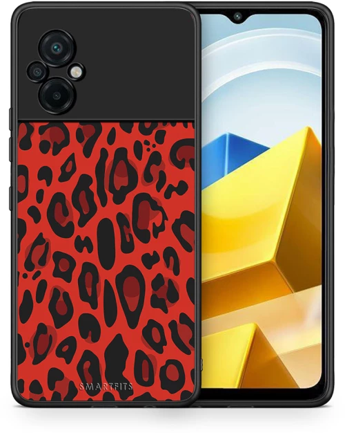 Animal Red Leopard - Xiaomi Poco M5 θήκη