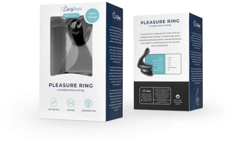 Δαχτυλίδι Πέους Easytoys Pleasure Μαύρο