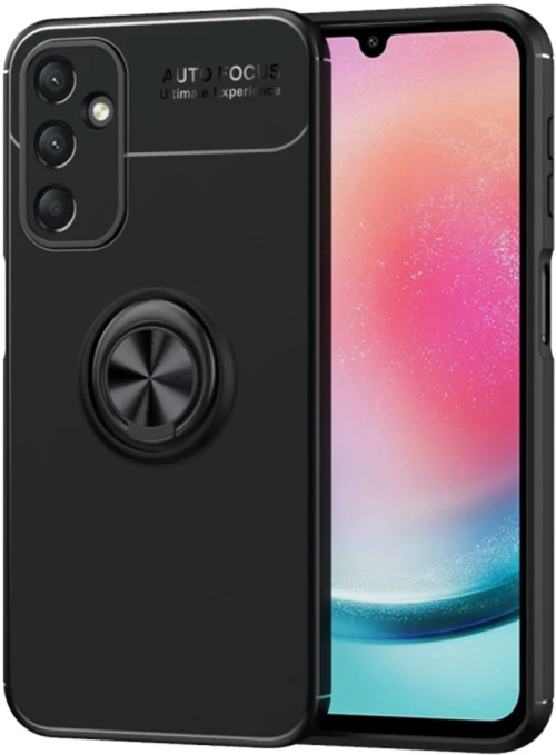 Θήκη Ancus AutoFocus Shock Proof με Ring Holder για Samsung SM-A245F Α24 4G Μαύρη