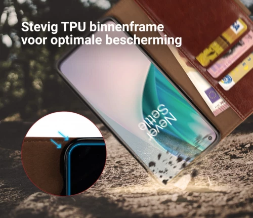 Rosso Element PU Θήκη Πορτοφόλι OnePlus Nord N10 5G - Brown (8719246285547)