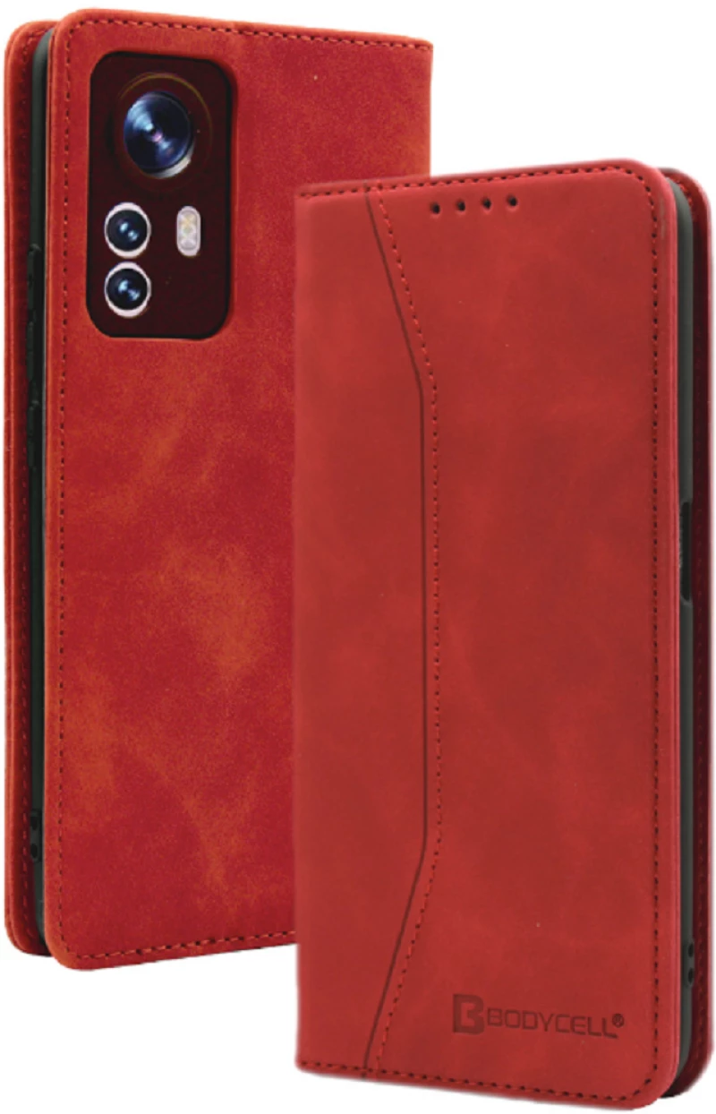 Bodycell Θήκη - Πορτοφόλι Xiaomi 12 Pro 5G - Red (5206015060663)