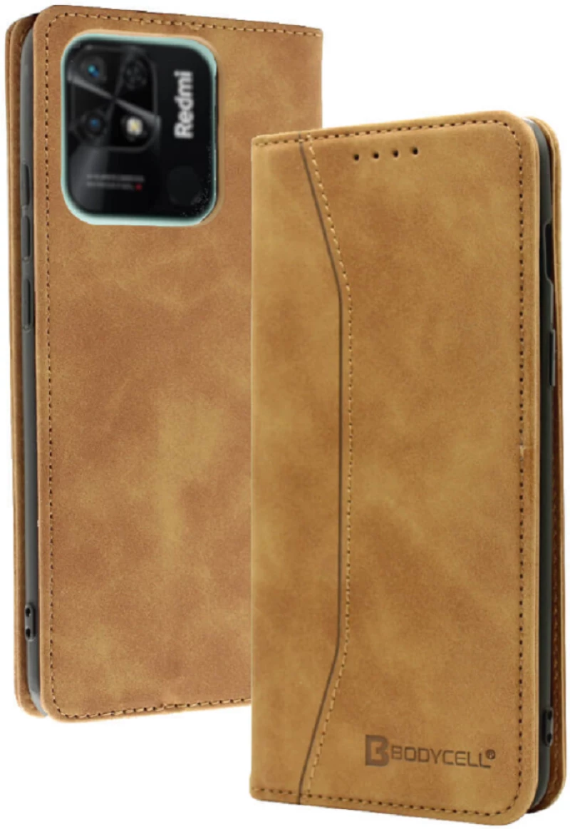 Bodycell Θήκη - Πορτοφόλι Xiaomi Redmi 10C - Brown (5206015015816)