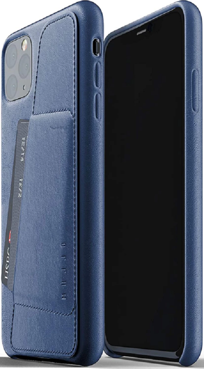 MUJJO Full Leather Wallet Case - Δερμάτινη Θήκη-Πορτοφόλι Apple iPhone 11 Pro Max - Blue (MUJJO-CL-004-BL)