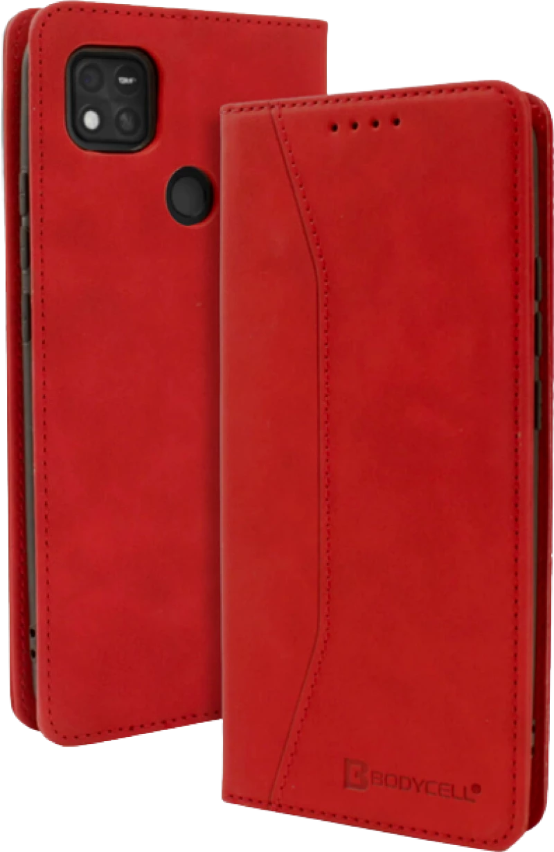 Bodycell Θήκη - Πορτοφόλι Xiaomi Redmi 10A - Red (5206015005022)