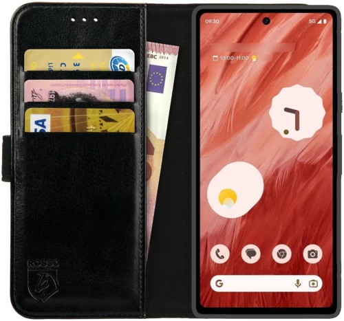 Rosso Element PU Θήκη Πορτοφόλι Google Pixel 7a - Black (8719246384592)