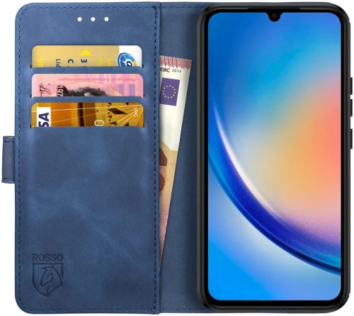 Rosso Element PU Θήκη Πορτοφόλι Samsung Galaxy A34 - Blue (8719246377051)