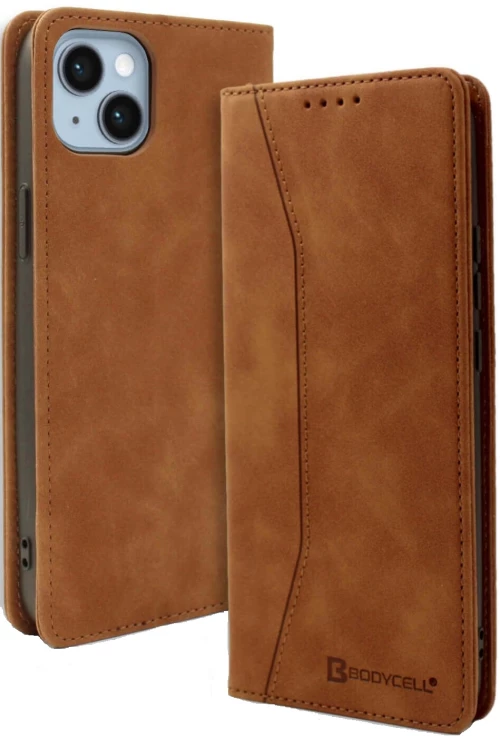 Bodycell Θήκη - Πορτοφόλι Apple iPhone 15 Plus - Brown (5206015073212)