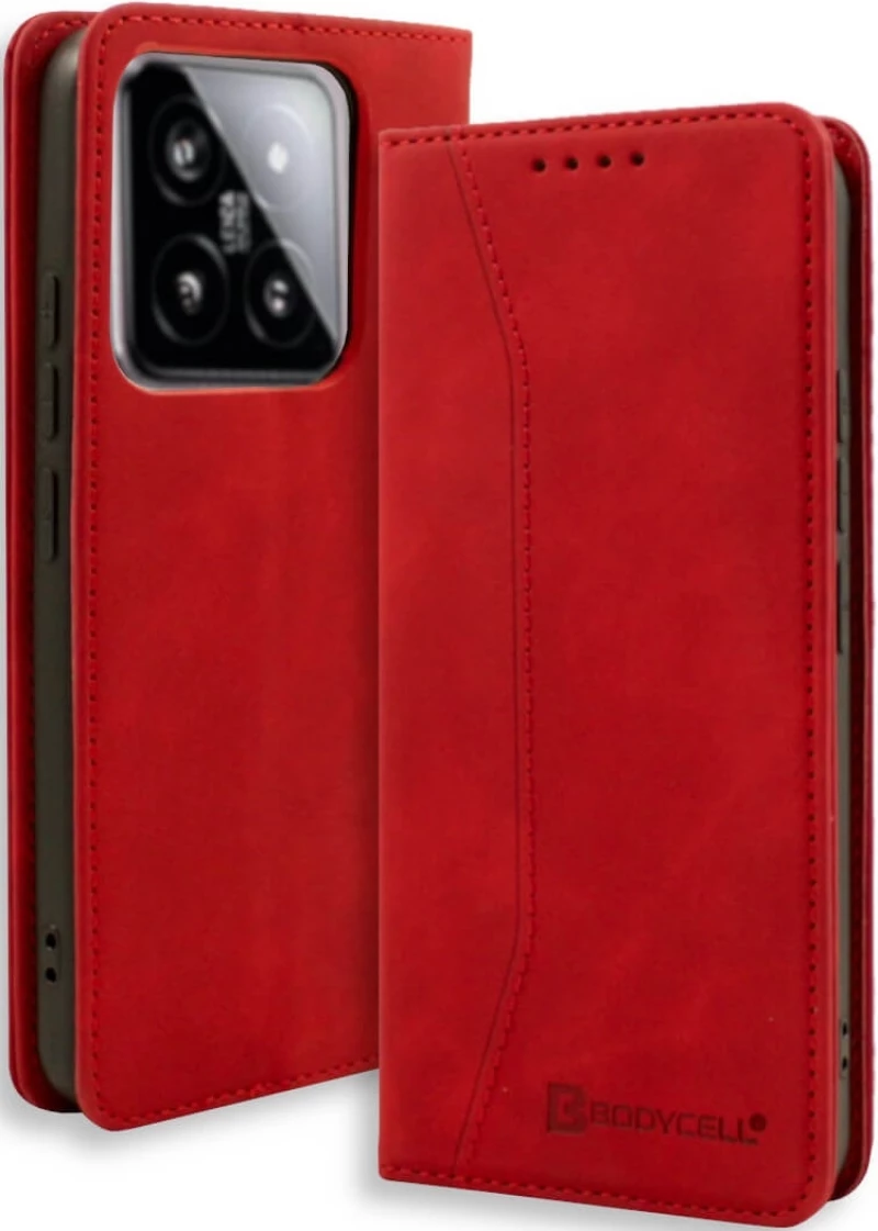 Θήκη Πορτοφόλι - Xiaomi 14 - Bodycell Book Case - Red (5206015073328)