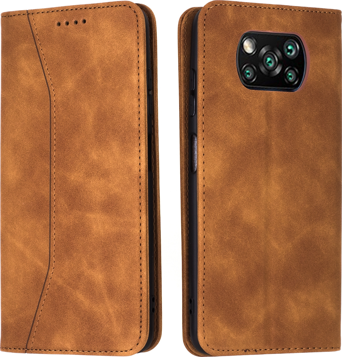 Bodycell Θήκη - Πορτοφόλι Xiaomi Poco X3 Pro / X3 NFC - Brown (5206015063251)