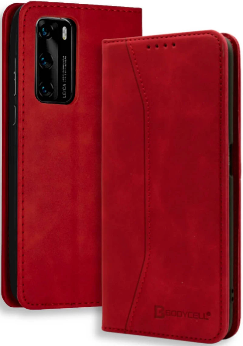 Bodycell Θήκη - Πορτοφόλι Huawei P40 - Red (5206015060380)