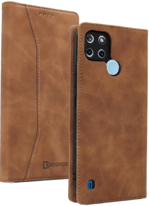 Bodycell Θήκη - Πορτοφόλι Realme C21Y / C25Y - Brown (5206015057335)