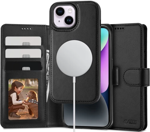 Tech-Protect Wallet MagSafe - 2 σε 1 Πορτοφόλι με Αποσπώμενη Θήκη MagSafe - Apple iPhone 14 - Black (9490713934531)