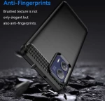 HappyCase Θήκη Σιλικόνης Brushed - Motorola Moto G73 - Black (8719246387869)