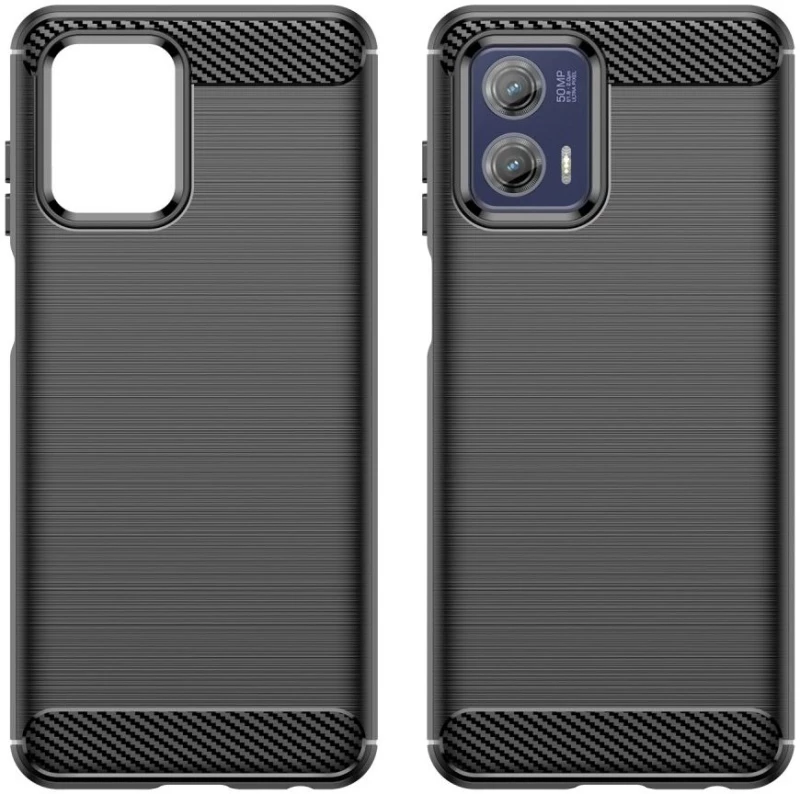 HappyCase Θήκη Σιλικόνης Brushed - Motorola Moto G73 - Black (8719246387869)