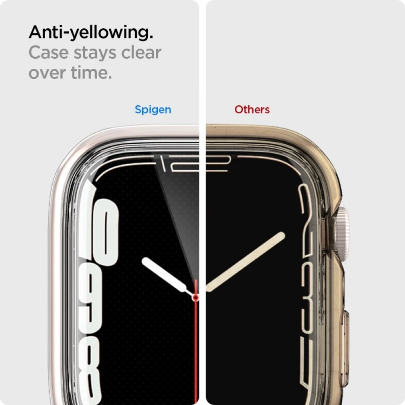 Spigen Θήκη Ultra Hybrid Apple Watch 9 / 8 / 7 (41mm) - Crystal Clear (ACS04613)