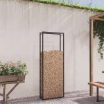 Ραφιέρα Καυσόξυλων Ματ Μαύρο 80 x 28 x 222 εκ. Ατσάλι 350309