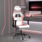 Καρέκλα Gaming Λευκό και Ροζ από Συνθετικό Δέρμα Λευκό 3143650