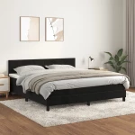 Κρεβάτι Boxspring με Στρώμα Μαύρο 180x200 εκ. Βελούδινο Μαύρο 3141199