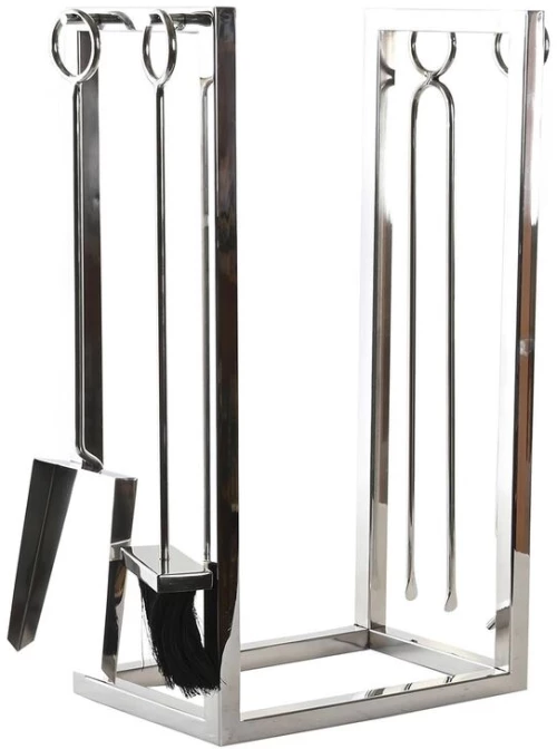 Βάση για Καυσόξυλα DKD Home Decor Ανοξείδωτο ατσάλι (30 x 20 x 60 cm) S3038838