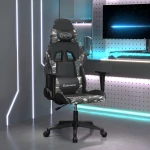 Καρέκλα Gaming Μαύρο/Παραλλαγή από Συνθετικό Δέρμα Μαύρο 3143698