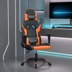 Καρέκλα Gaming Μαύρο/Πορτοκαλί Συνθετικό Δέρμα Μαύρο 3143693