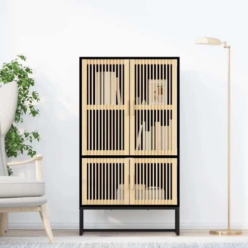 Ντουλάπι Μαύρο 70 x 35 x 125 εκ. από Επεξεργασμένο Ξύλο Μαύρο 352140