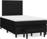 Κρεβάτι Boxspring με Στρώμα Μαύρο 120x190 εκ. Υφασμάτινο Μαύρο 3270357