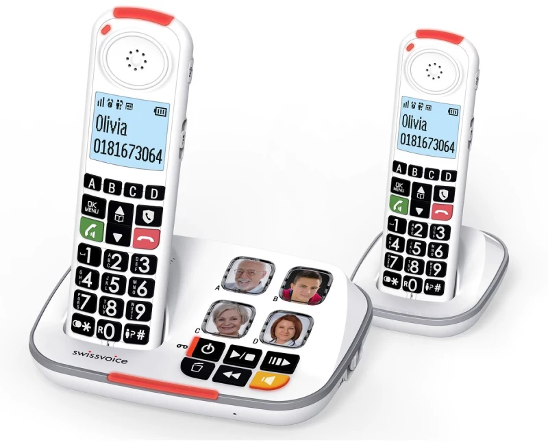 Ασύρματο Τηλέφωνο Swiss Voice XTRA 2355 DUO Λευκό S5615856