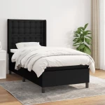 Κρεβάτι Boxspring με Στρώμα Μαύρο 80 x 200 εκ. Υφασμάτινο Μαύρο 3131707