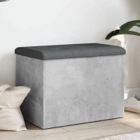 Παγκάκι Αποθήκευσης Γκρι Σκυροδεμ. 62x42x45 εκ. Επεξεργ. Ξύλο Γκρι 835043