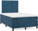 Κρεβάτι Boxspring με Στρώμα Σκούρο Μπλε 120x190 εκ. Βελούδινο Μπλε 3269987