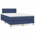 Κρεβάτι Boxspring με Στρώμα Μπλε 120x190 εκ. Υφασμάτινο Μπλε 3269806