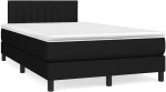 Κρεβάτι Boxspring με Στρώμα Μαύρο 120x190 εκ. Υφασμάτινο Μαύρο 3269739